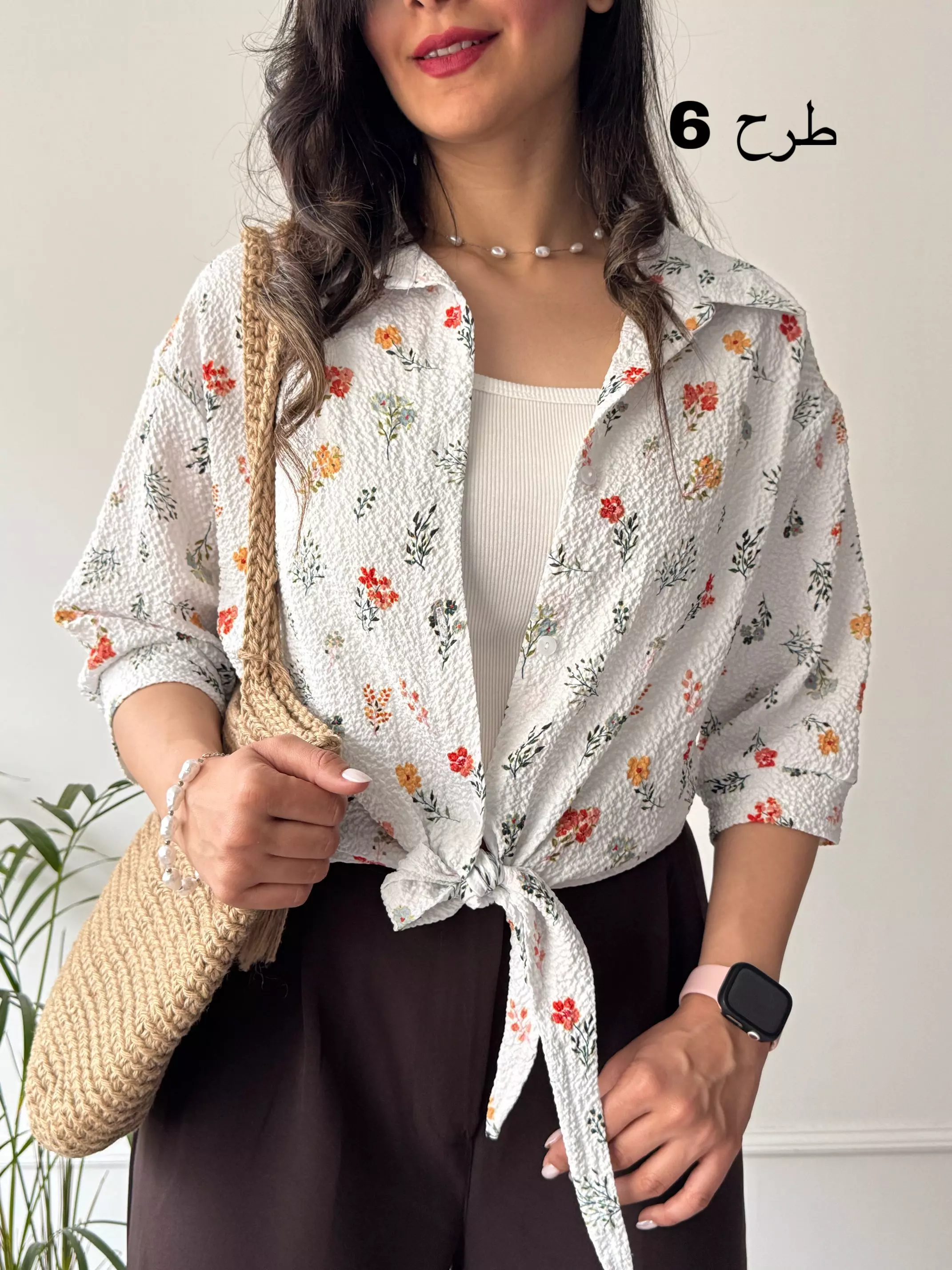 شومیز مانتویی گره ای گلشید ( دارای ایراد جزئی )
